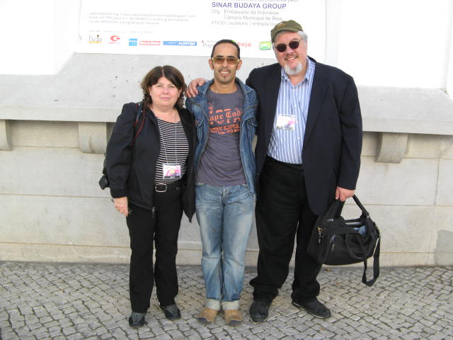 Pat and Tom with Animatu Festival director Marco Taylor