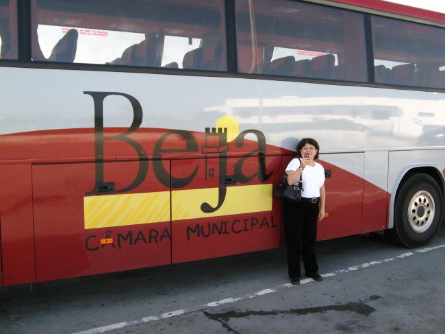 Pat at the Festival Bus, Portugal, 2008