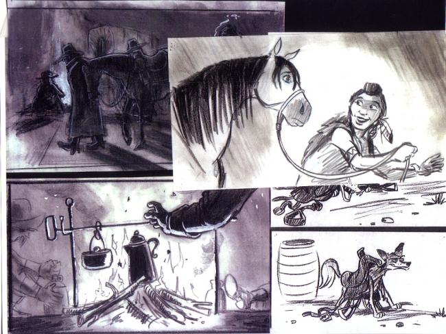 Storysketches, Spirit. c DreamWorksSKG, 1998.