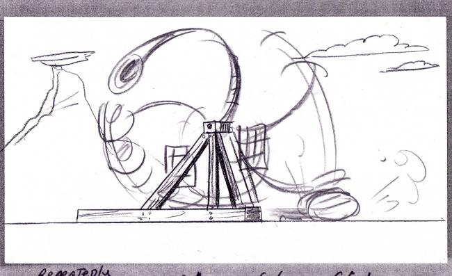 Storyboard from WB short. 2009 Copyright, Warner Bros.