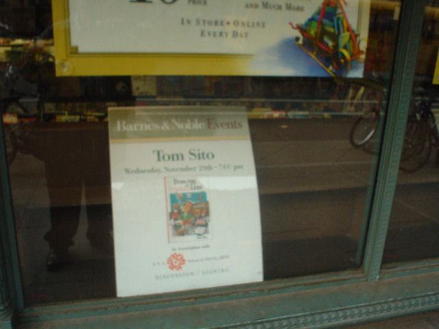 Sign in window, NYC