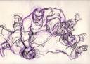 Gaston animation key, Beauty & The Beast. copyright WDP1991.