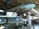 Marine 1 and Air Force One at the Reagan Library